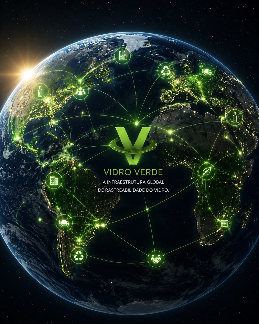 Vidro Verde Planeta Terra Inteligência Ambiental
